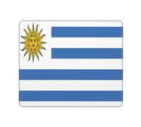 Tappetino per Mouse Flag of Uruguay Print Tappetino Scrivania con Bordi Cuciti Desk Mat Confortevole Tappetino per Tastiera per Ufficio Pc Mac 25X30Cm