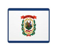 Tappetino Per Mouse Flag Of West Virginia Print Mouse Mat Con Bordi Cuciti Mouse Pad Confortevole Tappetino Per Tastiera Per Pc Gaming Mac 25X30Cm