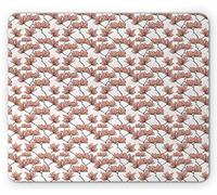 Tappetino per Mouse Flower Magnolia Flowers On Branches Japanese Inspired Artwork Tappetino per Il Mouse Antiscivolo Facile da Pulire Sottomano, per Ufficio, Laptop, Computer, 25x30cm