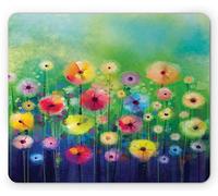 Tappetino per Mouse Flower Watercolor Flowers Composition Colorful Garden Meadow Illustration Tappetino Mouse Gaming Portatile Impermeabile Sottomano, per Scrivania, Casa, Ufficio, 25x30cm