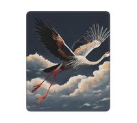 Tappetino per Mouse Flying Crane Tappetini Mouse Lavabile Facile da Pulire Sottomano, per Ufficio, Gaming, Scrivania, 25x30cm