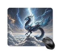 Tappetino per Mouse Flying Dragon Tappetino per Il Mouse Antiscivolo Portatile Impermeabile Mousepad Forma Rettangolare, per Gaming, Computer, Laptop, 25x30cm
