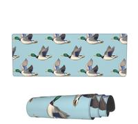 Tappetino per Mouse Flying Mallard Duck Seamless Tappetini Mouse Lavabile Sottomano, per Gaming Mouse, Casa, Scrivania, 80x30cm