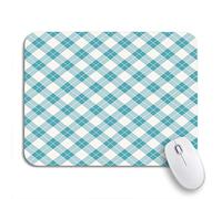 Tappetino per Mouse Food Gingham Pattern Picnic Restaurant Christmas Party Easter Tissue Tappetino per Il Mouse Antiscivolo Mousepad Forma Rettangolare, per Ufficio, Gioco, 25 x 30cm