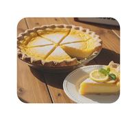Tappetino per Mouse Fruit Yellow Chess Pie Tappetino per Il Mouse Antiscivolo Facile da Pulire Base Antiscivolo in Gomma Mousepad Forma Rettangolare, per Gaming, Computer, Laptop, 25x30cm