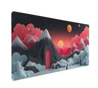 Tappetino per Mouse Gaming,900x300x3mm XXL Grande Tappetino Mouse Pinguino carino Tappetini Tastiera Scrivania con Base in Gomma Antiscivolo,Mouse Mat con Bordi Cuciti per Computer,PC,Laptop J-5004