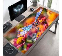 Tappetino per Mouse Gaming Animale, Tappetino Mouse Grande 900x400x3mm, Idrorepellente Base in Gomma Antiscivolo Sottomano, XXL Mousepad Giallo con Bordi Cuciti per Ufficio PjY4145 N-K
