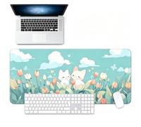 Tappetino Per Mouse Gaming Anime Grande Tappeto Per Scrivania, Base Gomma Antiscivolo Bordi Cuciti, Spessore 3mm Per PC Laptop Casa Ufficio(Cat-10,800x300mm)