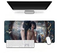 Tappetino Per Mouse Gaming Anime Grande Tappeto Per Scrivania, Base Gomma Antiscivolo Bordi Cuciti, Spessore 3mm Per PC Laptop Casa Ufficio(Meinv-02,800x300mm)