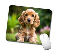 Tappetino per Mouse Gaming Cocker Spaniel Dog Puppy Photo Confortevole Mouse Mat Lavabile Accessori Gaming per Sensori da Gioco Ufficio Pc 10X12In