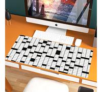 Tappetino per Mouse Gaming, Desk Pad, 800x400 mm,Ricerca per parole, cruciverba classico con scatole e numeri in bianco,Confortevole, Lavabile, Antiscivolo Tappetino Scrivania Supporto per PC e Laptop