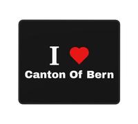 Tappetino per Mouse Gaming I Love Canton of Bern Confortevole Mouse Pad Bordi Cuciti Mousepad per Gaming Ufficio Mac 10X12In