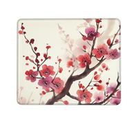 Tappetino per Mouse Gaming Japan Spring Plum Flower Soffice Tappetino Scrivania Lavabile Desk Mat per Gaming Laptop Computer 10X12In