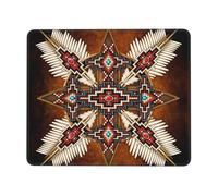 Tappetino per Mouse Gaming Native American Art Medicine Wheel Print Soffice Tappetino Mouse Durevole Accessori Gaming per Gaming Pc Sensori da Gioco 10X12In