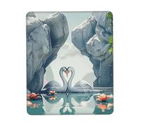 Tappetino per Mouse Gaming Two Swans Swimming on the Lake Tappetino Mouse
