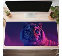 Tappetino per Mouse Gaming XXL 100 x 40cm Ufficio Mousepad GrandeMigliora la Velocità e la Precisione Tenuta Stabile Sottomano per Ufficio e Casa Accessori Scrivania Viola Tigre PjY5107 D-7