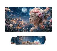 Tappetino per Mouse Gaming XXL 1000 x 500 mm - Ufficio Mousepad Grande - Migliora la Velocità e la Precisione - Tenuta Stabile - Lavabile - per Ufficio Accessori Scrivania (La dea della maschera) G611