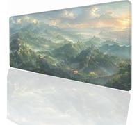Tappetino per Mouse Gaming XXL 1000x500x3mm Mousepad Grande Migliora la Velocità e la Precisione Tenuta Stabile Sottomano per Ufficio e Casa Accessori Scrivania Grande Muraglia Paesaggio LMDT7957
