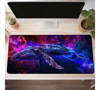 Tappetino per Mouse Gaming XXL 100x40 cm Ufficio Mousepad GrandeMigliora la Velocità e la Precisione Tenuta Stabile Sottomano per Ufficio e Casa Accessori Scrivania Balena Blu PjY10985 V-A