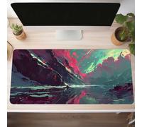 Tappetino per Mouse Gaming XXL 100x50 cm Ufficio Mousepad GrandeMigliora la Velocità e la Precisione Tenuta Stabile Sottomano per Ufficio e Casa Accessori Scrivania Paesaggio Verde PjY4997 N-K