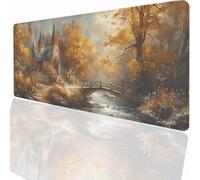 Tappetino per Mouse Gaming XXL 1200x600x3mm - Ufficio Mousepad Grande - Migliora la Velocità e la Precisione Tenuta Stabile Sottomano per Ufficio e Casa Accessori Scrivania - Giallo Chiesa LMDT12846