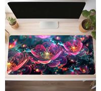 Tappetino per Mouse Gaming XXL 120x60 cm Ufficio Mousepad GrandeMigliora la Velocità e la Precisione Tenuta Stabile Sottomano per Ufficio e Casa Accessori Scrivania Fiore Rosa PjY10119 Z-N