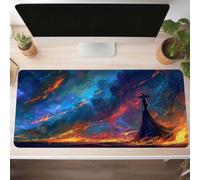 Tappetino per Mouse Gaming XXL 140 x 60cm Ufficio Mousepad GrandeMigliora la Velocità e la Precisione Tenuta Stabile Sottomano per Ufficio e Casa Accessori Scrivania Blu Cielo PjY15109 I-A
