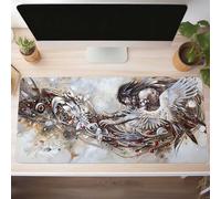 Tappetino per Mouse Gaming XXL 1400x600x3mm Ufficio Mousepad GrandeMigliora la Velocità e la Precisione Tenuta Stabile Sottomano per Ufficio e Casa Accessori Scrivania Nero Astratto PjY8221 3-F