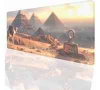 Tappetino per Mouse Gaming XXL 1500x800x3mm - Ufficio Mousepad Grande Migliora la Velocità e la Precisione Tenuta Stabile Sottomano per Ufficio e Casa Accessori Scrivania Egitto Piramide KSWT423