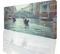 Tappetino per Mouse Gaming XXL 1500x800x3mm- Ufficio Mousepad Grande - Migliora la Velocità e la Precisione Tenuta Stabile Sottomano per Ufficio e Casa Accessori Scrivania Venezia PjY7909 Y-6