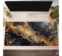 Tappetino per Mouse Gaming XXL 160 x 80cm Ufficio Mousepad GrandeMigliora la Velocità e la Precisione Tenuta Stabile Sottomano per Ufficio e Casa Accessori Scrivania Astratto Nero PjY7363 A-X