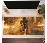 Tappetino per Mouse Gaming XXL 160x80 cm Ufficio Mousepad GrandeMigliora la Velocità e la Precisione Tenuta Stabile Sottomano per Ufficio e Casa Accessori Scrivania Giallo Tigre PjY3081 H-M