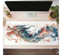 Tappetino per Mouse Gaming XXL 160x80 cm Ufficio Mousepad GrandeMigliora la Velocità e la Precisione Tenuta Stabile Sottomano per Ufficio e Casa Accessori Scrivania Drago Verde PjY13383 C-P