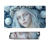 Tappetino per Mouse Gaming XXL 600 x 300 mm - Ufficio Mousepad Grande - Migliora la Velocità e la Precisione - Tenuta Stabile - Lavabile - per Ufficio Accessori Scrivania (scheletro dea) G-684