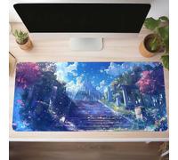 Tappetino per Mouse Gaming XXL 600x300x3mm Ufficio Mousepad GrandeMigliora la Velocità e la Precisione Tenuta Stabile Sottomano per Ufficio e Casa Accessori Scrivania Paesaggio Blu PjY7577 N-K