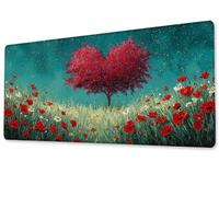Tappetino per Mouse Gaming XXL 700x300x3 mm Tappetino Mouse Albero Dell'Amore Large Desk Mat With Non-Slip Rubber Base AAA Mousepad Impermeabile per PC, Games Migliora Precisione velocità zj-636