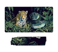 Tappetino per Mouse Gaming XXL 800 x 400 mm - Ufficio Mousepad Grande - Migliora la Velocità e la Precisione - Tenuta Stabile - Lavabile - per Ufficio Accessori Scrivania (coccodrillo leopardo) G-196