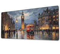 Tappetino per Mouse Gaming XXL 900x1800x3 mm Tappetino Mouse Città Large Desk Mat With Non-Slip Rubber Base AAA Mousepad Impermeabile per PC, Games/Officep-Migliora la Precisione e la velocità zj-546