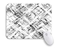 Tappetino per Mouse Geo Geometric Shapes Ethnic Watercolor Effect And Abstract Distressed Mousepad Forma Rettangolare Lavabile Tappetino Mouse Pad, per Computer, Casa, 25 x 30cm