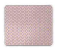 Tappetino per Mouse Geometric Continuous Abstract Colorful Lines Shapes Optical Illusion Pattern Tappetino per Il Mouse Antiscivolo Antipolvere Sottomano, per Laptop, Casa, Ufficio, 25x30cm