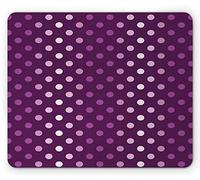 Tappetino per Mouse Geometric Retro Style Illustration of Polka Dots in Pink And Purple Tones Tappetino Mouse Gaming Portatile Sottomano, per Laptop, Scrivania, Gaming Mouse, 25x30cm