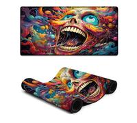 Tappetino per mouse Gmaing grande colorato motivo miracoli psichedelici accadono tappetino per mouse extra large 30x60 cm con base in gomma naturale antiscivolo per gamer scrivania ufficio casa