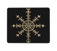 Tappetino per Mouse Golden Norse Vegvisir Compass Art Viking Pagan