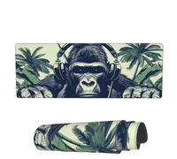 Tappetino Per Mouse Gorilla Dj Controller Airplane Tappetino Mouse Facile Da Pulire Mousepad Forma Rettangolare, Per Computer, Scrivania, Gaming Mouse, 80x30cm