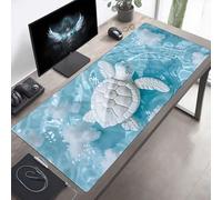 Tappetino per mouse Grande 1000x400x3mm Tartaruga Marina Blu Tappetino per mouse da gioco, Computer con Base in Gomma Antiscivolo, Scorrimento Facile, Impermeabile, Materiali Durevoli PjY188 D-3