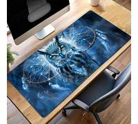 Tappetino per Mouse Grande 1000x500x3mm, Gaming Mouse Pad Blu Gufo, con Fondo in Gomma Antiscivolo, per Mause Senza Fili, Laptop, Ufficio Casa, Lavabile, Arrotolabile, Regalo Uomo PjY13097 C-H