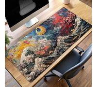 Tappetino per Mouse Grande 100x50 cm, Gaming Mouse Pad Blu Oceano, con Fondo in Gomma Antiscivolo, per Mause Senza Fili, Laptop, Ufficio Casa, Lavabile, Arrotolabile, Regalo Uomo PjY4199 1-9