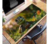 Tappetino per Mouse Grande 100x50 cm, Gaming Mouse Pad Verde Tartaruga, con Fondo in Gomma Antiscivolo, per Mause Senza Fili, Laptop, Ufficio Casa, Lavabile, Arrotolabile, Regalo Uomo PjY341 I-5