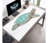 Tappetino per mouse Grande 100x50 cm Vita Marina Verde Tappetino per mouse da gioco, Computer con Base in Gomma Antiscivolo, Scorrimento Facile, Impermeabile, Materiali Durevoli, Portatile PjY199 H-X