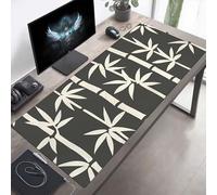 Tappetino per mouse Grande 120x60 cm Bambù Bianco Tappetino per mouse da gioco, Computer con Base in Gomma Antiscivolo, Scorrimento Facile, Impermeabile, Materiali Durevoli, Portatile PjY7371 B-W